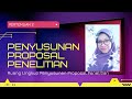 RUANG LINGKUP PENYUSUNAN PROPOSAL PENELITIAN