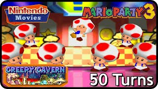 Mario Party 3 - Creepy Cavern (2 Players, 50 Turns, Mario vs Yoshi vs Luigi vs Peach)