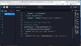 Using Lists in a Simple Quiz (python walk-through)