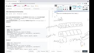 Build Array from Permutation | O(n) Space solution | Leetcode 1920 | O(1) link in Description