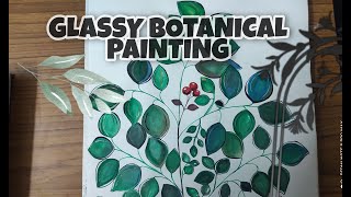 GLASSY BOTANICAL ART🍀🌿 | Raft with craft | Leaf Painting | Botanical art