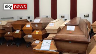 COVID-19: 'It's upsetting' - Coffins stacked high in German town ravaged by COVID