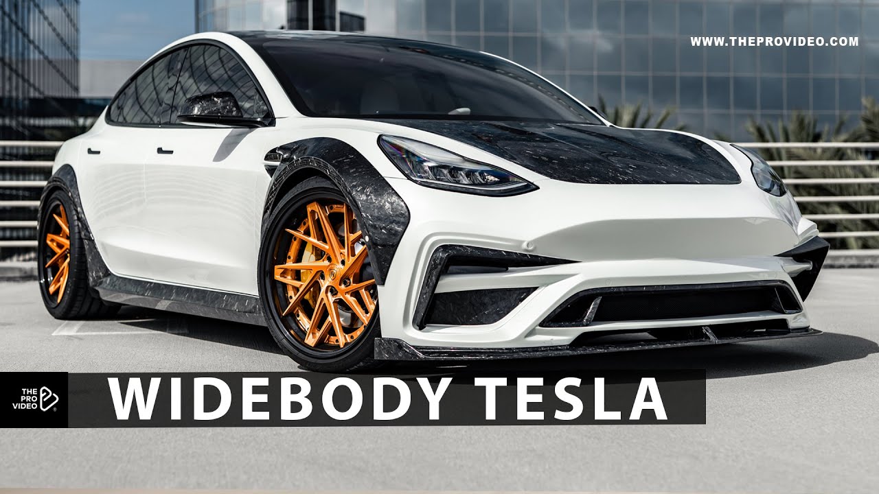 Artisan Style Wide Body Kits For 2019 Tesla Model Front And Rear Fender ...