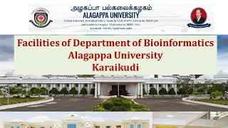 FACILITIES OF DEPARTMENT OF BIOINFORMATICS | ALAGAPPA UNIVERSITY | KARAIKUDI