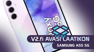 V2.fi avasi laatikon: Samsung Galaxy A55 5G -puhelin