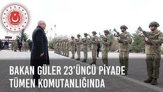 Bakan Güler, 23’üncü Piyade Tümen Komutanlığında Operasyonlara İlişkin Bilgi Alarak Talimatlar Verdi