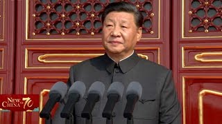 Chinese President Xi Jinping delivers speech to mark National Day