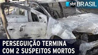 Perseguição policial termina com dois suspeitos mortos no Rio de Janeiro | SBT Brasil (07/04/22)