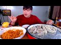 불닭까르보나라x4 왕갈비만두 왕교자만두 먹방~ social eating mukbang eating show