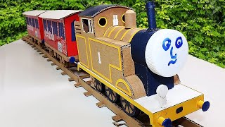 Amazing Cardboard Thomas Train Made at Home With Recyclable Materiels,