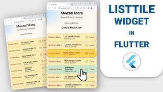 ListTile widget - Flutter tutorial with example app.