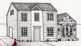 How to Draw a House in One-Point Perspective