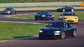 Mazda MX-5 track invasion: NA, NB, NC \u0026 ND - Sideways and fast driving