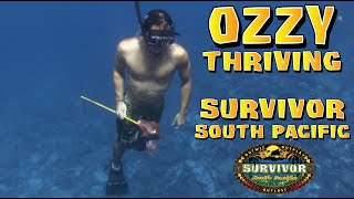 Ozzy Lusth Spear Fishing and Thriving on Redemption Island | Survivor: South Pacific