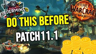 Prepare NOW to PRINT GOLD in Patch 11.1 | The War Within