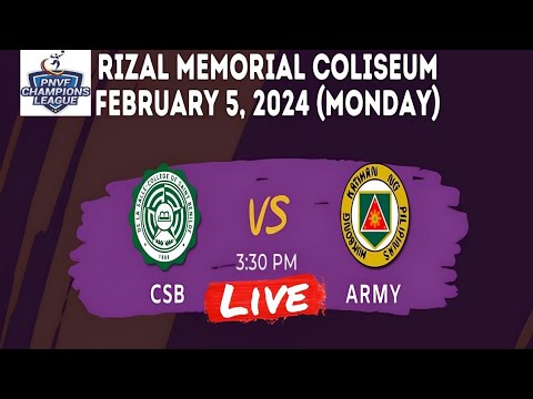 🔴 CSB BLAZERS Vs PHILIPPINE ARMY 🔴 PNVF LIVE | CHAMPIONS LEAGUE 2024 ...