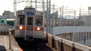 京成3600形3688編成(リバイバルカラー) 普通京成津田沼行き 青砥駅入線