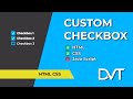 ✅ How to Create Custom Checkbox with HTML & CSS – No JavaScript