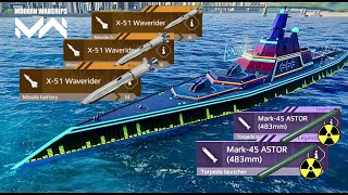 USS MASSACHUSETTS - With X-51 & MARK - 45 ASTOR destructive combination#modernwarships