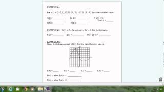3-4 Function Notation Notes