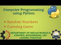 [Python Programming Basics to Advanced]: Random Numbers in Python | Lab 15