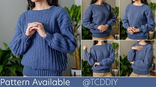 How to Crochet a Classic Sweater | Pattern \u0026 Tutorial DIY