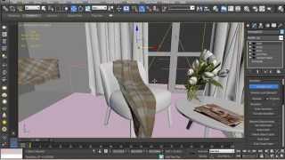 Моделирование ткани. Создание пледа на стуле в 3Ds Max