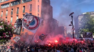 March naar Stadion : PSV-AS Monaco : 09/08/2022 : 3-2