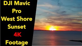 DJI Mavic Pro Footage 4K - Sunset at the west shore Llandudno