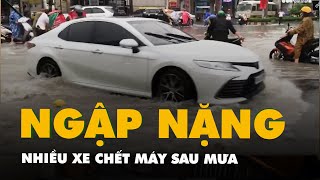 Nước cuồn cuộn, nhiều xe chết máy tại ngã ba Trảng Dài, Biên Hòa sau mưa