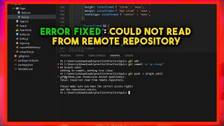 Error fixed: could not read from remote repository | Github Error