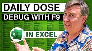 Excel - Using F9 to Evaluate Part of a Formula - Episode 474