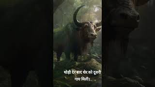 अन्याय करना ग़लत होता है ==  Moral Story of Lion and A Buffalo for kids