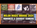 Melon Music Awards 2024 Nominees & Current Ranking