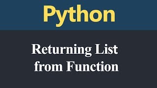 Returning List from Function in Python (Hindi)