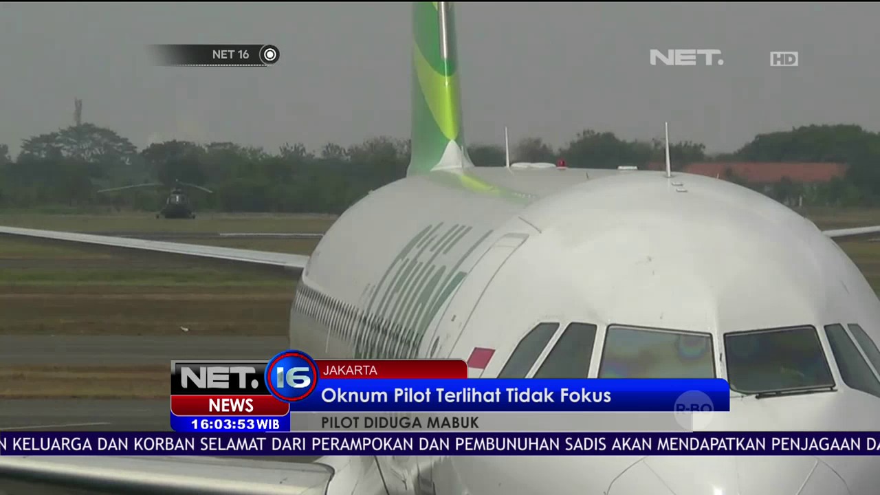 Kronologi Pilot Citilink Diduga Mabuk - NET 16 - YouTube