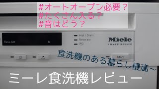 オートオープン無しのミーレの海外製食洗機の使い心地やパナソニック置き型食洗機との比較と国内メーカー食洗機と海外フロントオープン食洗機の比較など  Miele dishwasher