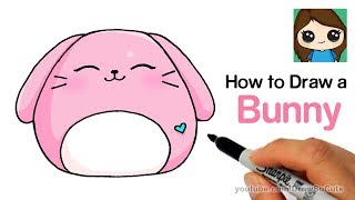 How to Draw a Cute Bunny EASY | Squishy Squooshems