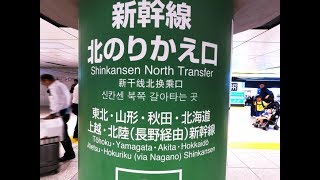 【4K乗換動画】東京駅　新幹線北のりかえ口―7-8番線　上野東京ライン・特急ひたち　乗換え　YI4＋で撮影４K60p