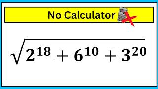 Nice Square Root Math Simplification | No Calculator | Algebra