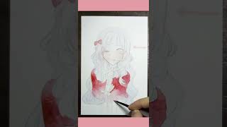 【透明水彩】イラストメイキング｜ドローイング｜illustration【Watercolor Painting】