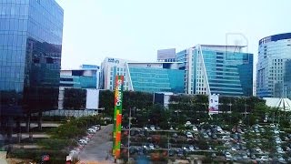 Cyber City View from Gurgaon Rapid Metro, India