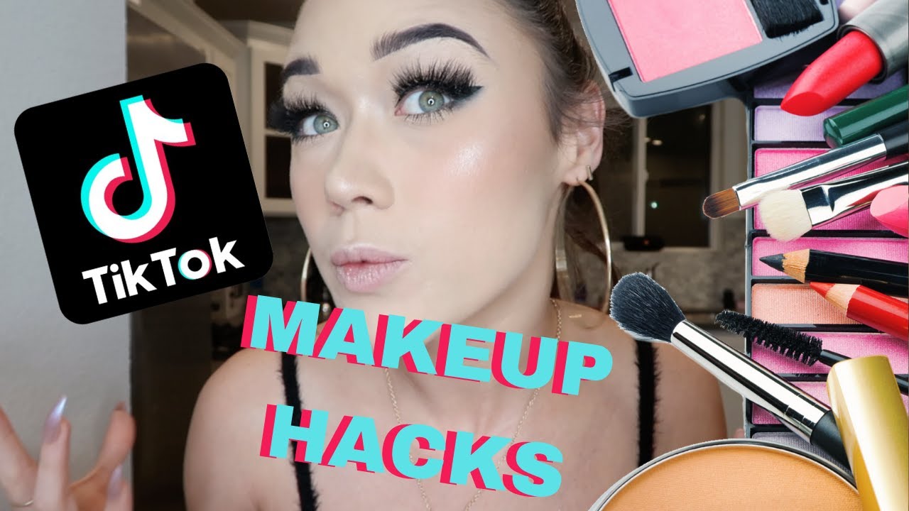 TESTING VIRAL TIKTOK MAKEUP HACKS | Sponsored By TeeChip - YouTube