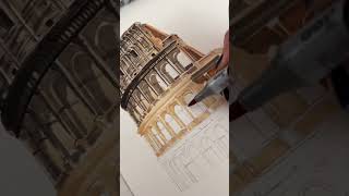 The Colosseum, Rome by cizelifr on IG #archisource #architecture #architect #markerart #marker #art