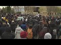 Daunte Wright rally held outside Brooklyn Center Police Department ahead of curfew