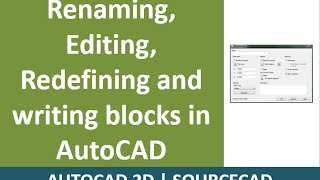 How to rename, edit, redefine and write AutoCAD Blocks