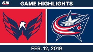 NHL Highlights | Capitals vs. Blue Jackets - Feb 12, 2019