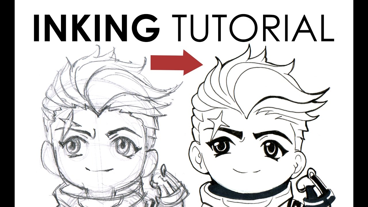 How To Draw Manga Inking Tutorial Youtube