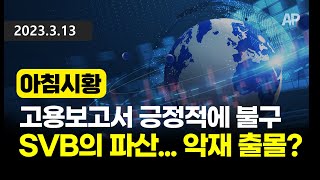 [아침시황] 美 2월 고용동향보고서 긍정적에도 불구... SVB의 파산, 악재 출몰?