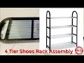 How to Assemble 4 Tier Shoes Rack Step by Step | Easy Install